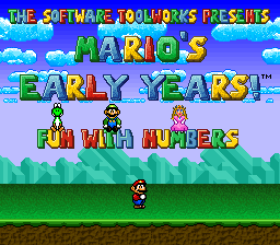 Mario's Early Years! - Fun with Numbers (USA) Title Screen